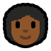 👩🏾‍🦱 woman: medium-dark skin tone, curly hair display on Windows